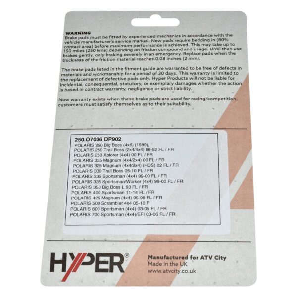 Brake Disc Pads - Front / Rear - Polaris Many Models 3 zoom Brake Disc Pads Front Rear Polaris Many Models 1 5026