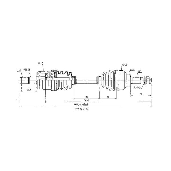 CV Shaft | Honda TRX 500 FA Auto 2001-04 | Front R/H 2 zoom Complete CV Shaft Honda Pn 610.HO8101 7202